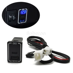 For TOYOTA Camry Land Cruiser RAV4 Corolla Car Fast Charger USB QC3.0 Port TYPE-C PD Phone Charger Interface Socket Adapter