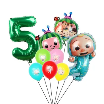 一套新款椰子瓜形鋁箔數字氣球套裝,適合男孩一歲生日派對裝飾 10 最佳銷售 椰子女孩 - №6