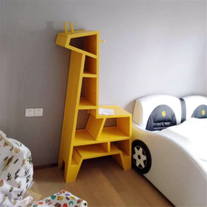 Giraffe bookshelf animal shape shelf children's room storage rack window display shelf study creative floor ornament