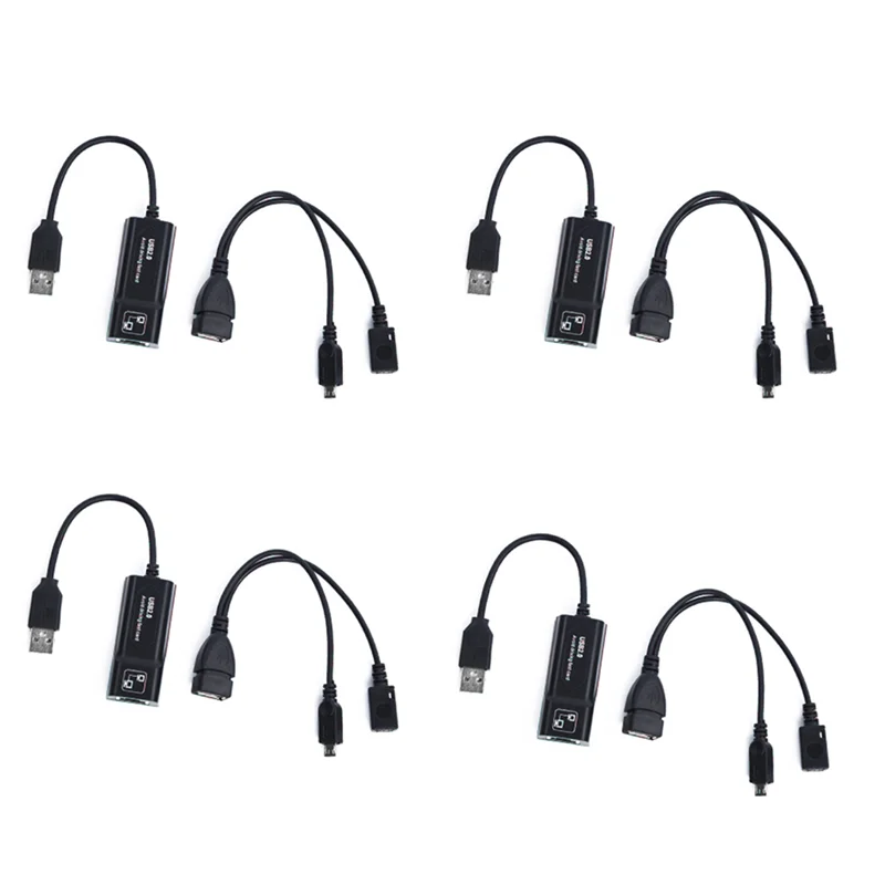 AP-4X USB 2.0 auf RJ45-Adapter mit Mirco OTG USB 2.0-Adapterkabel LAN-Ethernet-Adapter für Amazon Fire TV 3 oder Stick GEN 2