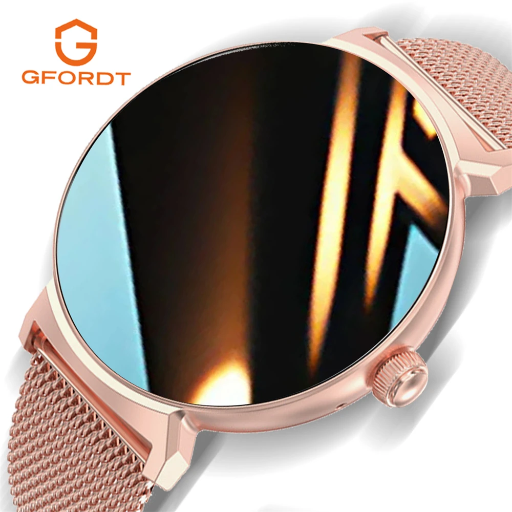 

GFORDT Smart Watch Women 1.45 inch Luxury Bracelet Bluetooth Call Voice Assistant Girls Female Sports Tracker Ladies Smartwatch