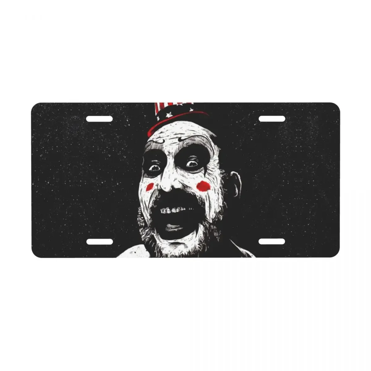 Killer Clown Family Man License Plate Cover Custom Captain Spaulding Decoration Vanity Tag Aluminum Metal License Plate Sign