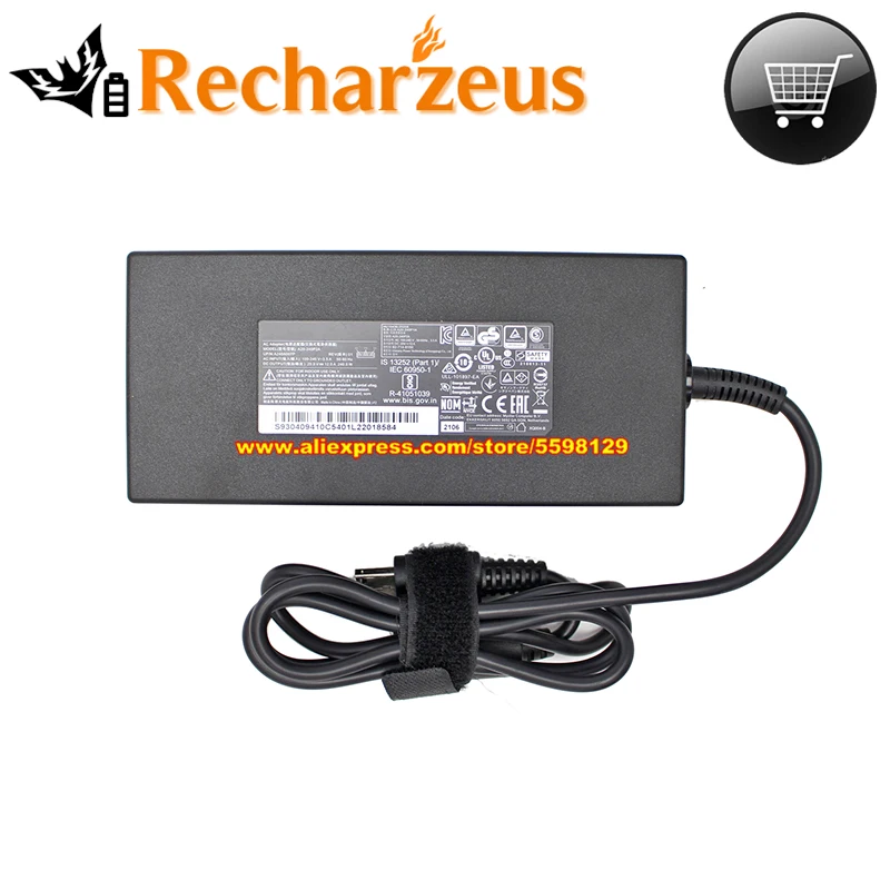 Imagem -03 - Original 240w Fino Portátil Carregador para Msi Gaming Notebook 20v 12a Chicônia Fonte de Alimentação A20240p2a A240a007p A240a010p ac Adaptador