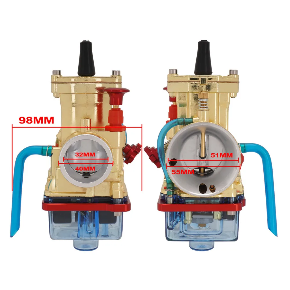 Universal Carburetor For PWK 28 30 32 34 mm 2T 4T For Keihin Mikuni Carburador With Power Jet For Yamaha Suzuki Honda 75cc-250cc