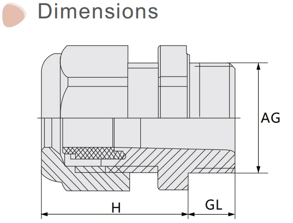 H496 series Lengthened Nylon Waterproof Cable Gland