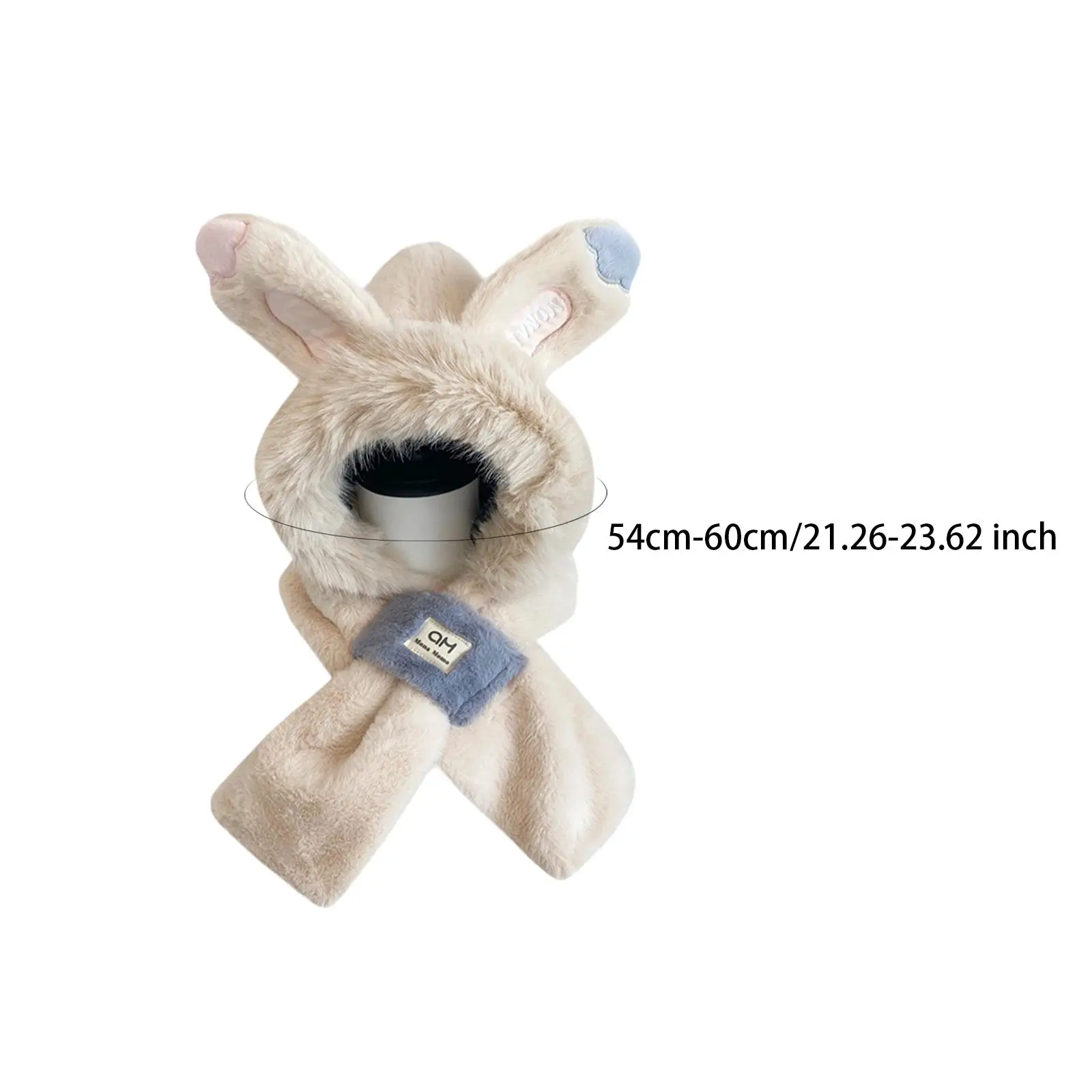winter-hat-scarf-windproof-headgear-bonnet-lovely-ear-protection-cap-casual-comfortable-neck-warmer-plush-animal-hat-hoodie-hat