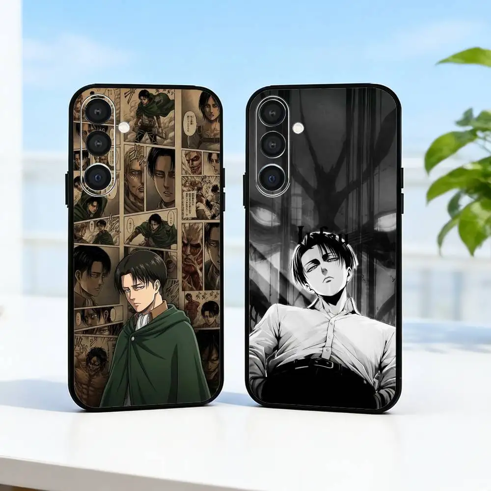 Cartoon Anime Levi A-Ackerman Phone Case For Samsung  A73,72,71,A52,51,40,41,A22,A32,31,A13, Soft Black Shell