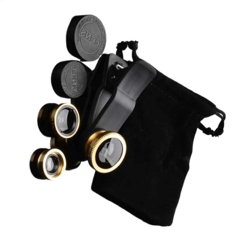 Clip On Phone Fisheye Lens Universal Wide Macro Fish Eye Lens Clip Lens 601E