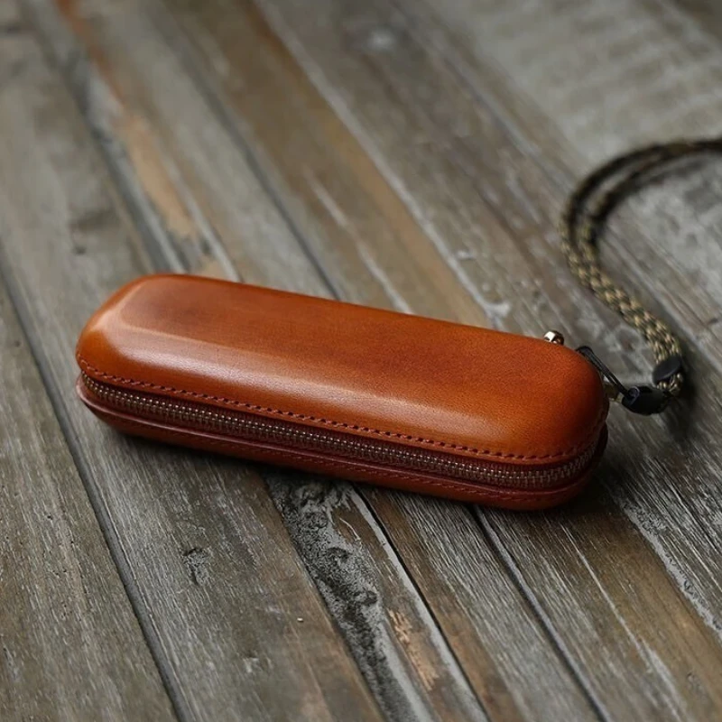 Leather Glasses Case Retro Portable Glasses Pouch Travel Sunglasses Cover Storage Cases Lenses Zipper Small Makeup Organizer