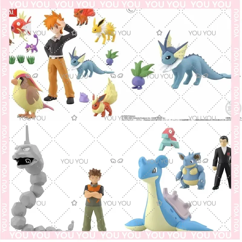 Bandai Original Pokemon 1/20 Scale World Onix Vileplume Snorlax Arcanine Anime Model Toys for Assembling