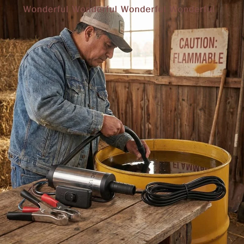 

12V Fuel Transfer Pump Electric Oil Water Submersible Pump for Onsite Quick Refueling of Cars Boats