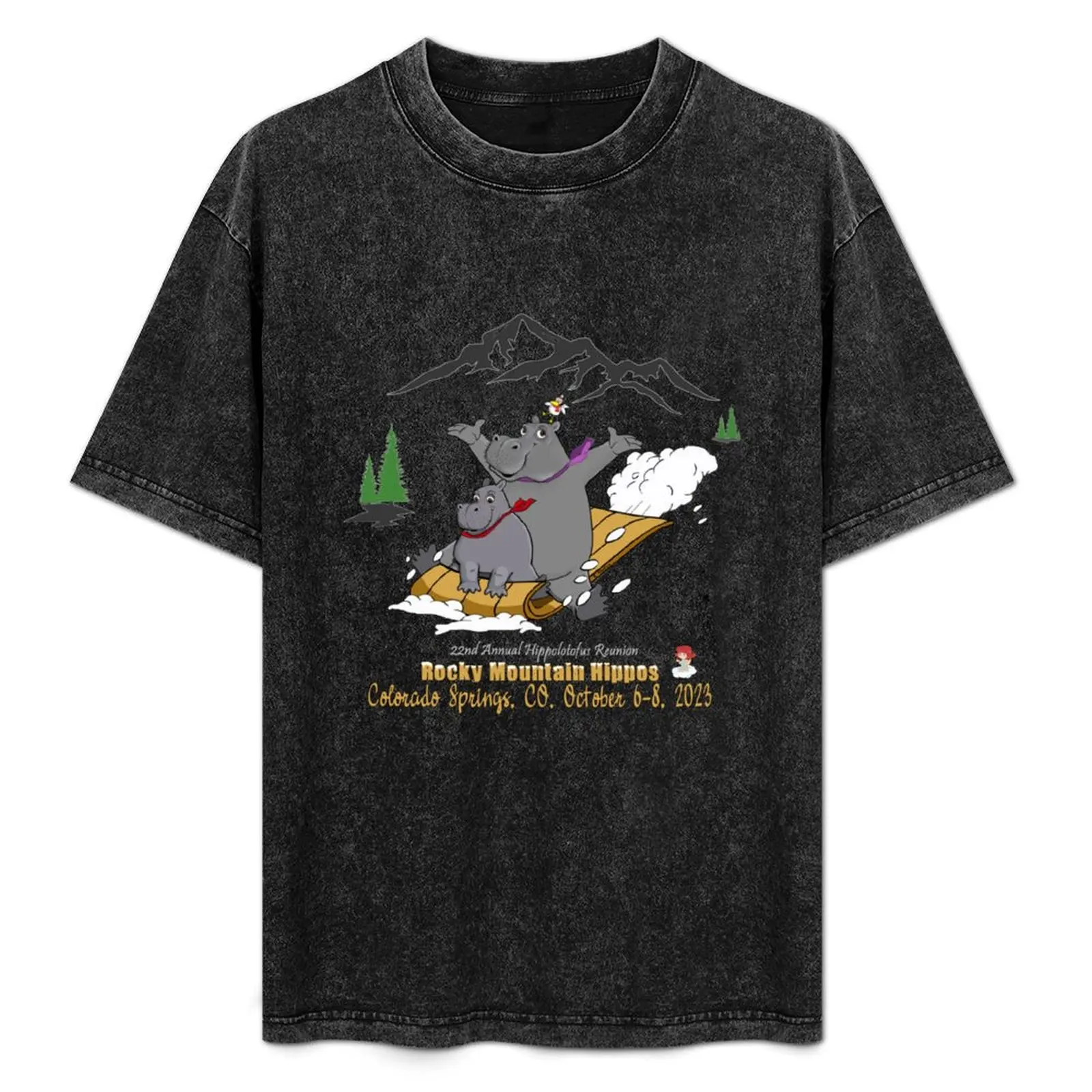 

(White/Light Color) Hippolotofus 2023 Reunion Design T-Shirt Summer Festival T-Shirt