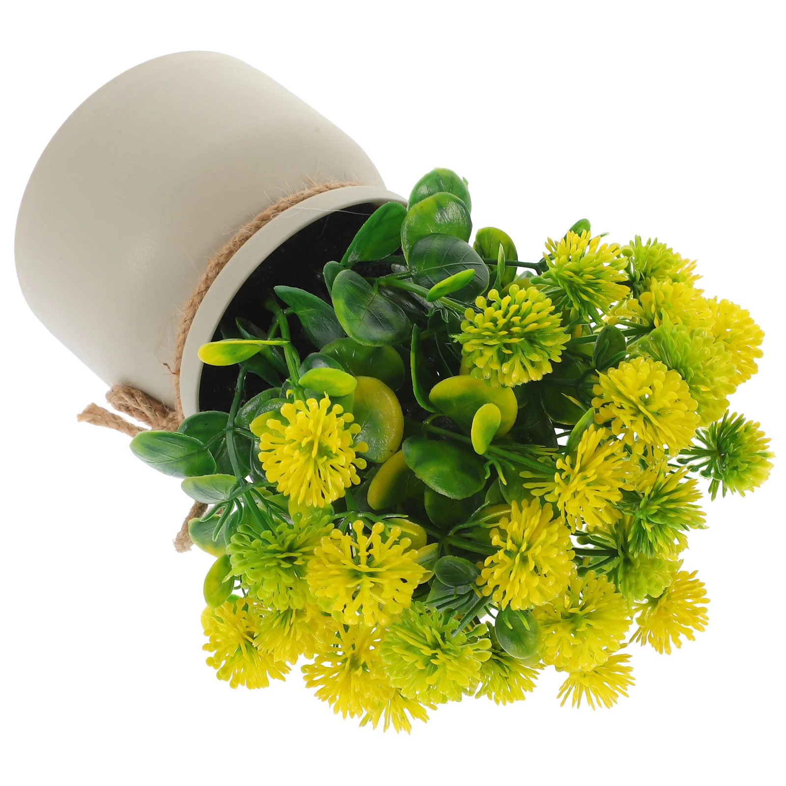 

Simulated Dandelion Ornaments Artificial Potted Plants Flowers with Flowerpot for