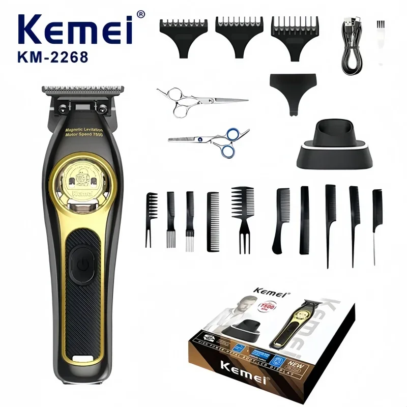 Kemei KM-2268 KM-2373 Professionele Elektrische Haarkapper, UV-gecoate behuizing, USB-opladen, Salon Styling Kemei Trimmer