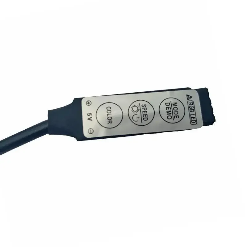 Contrôleur de bande LED RVB, USB 5V, mini 24 touches, 3 touches, mini contrôle, gradateur simple pour 5050, 3528, 2835, 5V, 4 broches