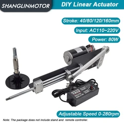 2024 New Reciprocating Motor Linear Actuator Adjustable Stroke 40-160mm Lower Noise High Power 80W Engine