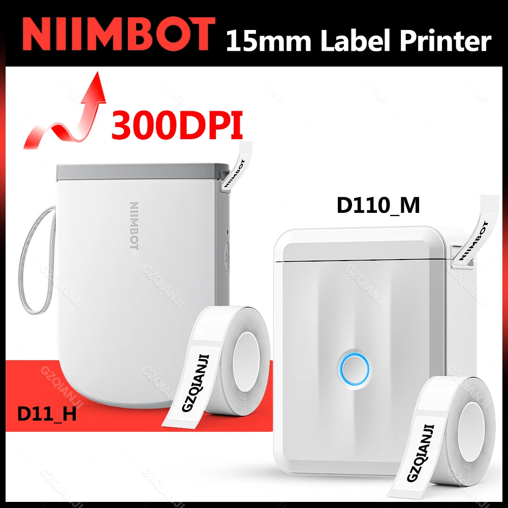 Niimbot D110M D11H Mini Portable Thermal Printer Self-Adhesive Sticker Label Maker Pocket Printer Labeling Machine Bluetooth