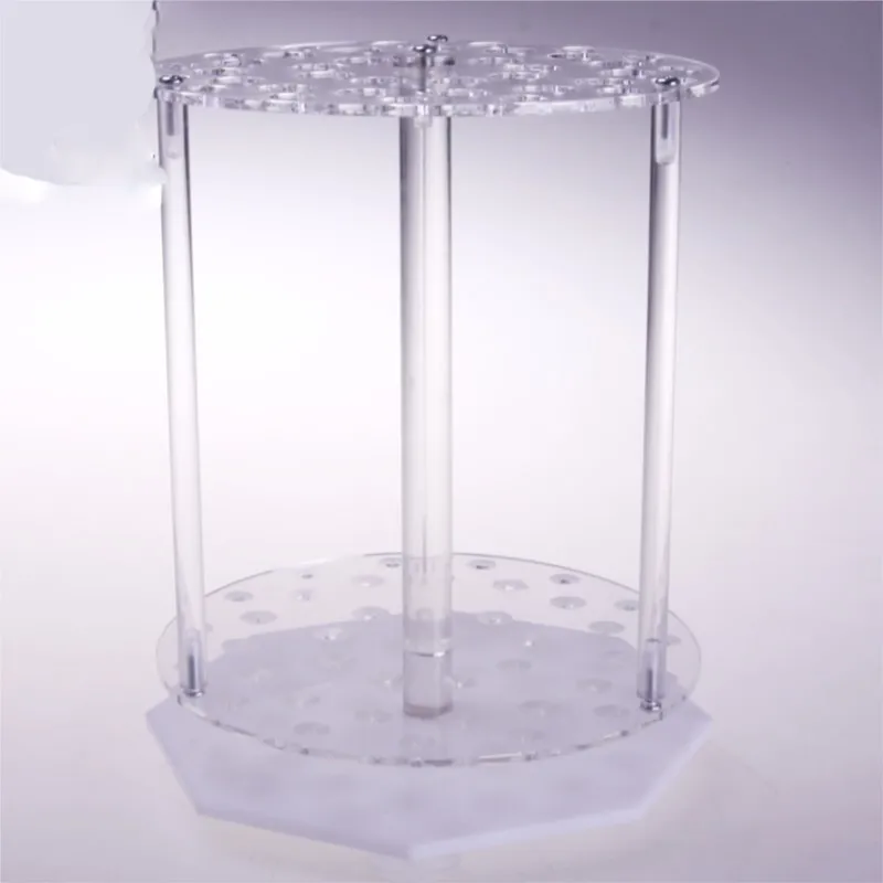 1pc lab organic glass round rotating 39 holes pipette rack tube PMMA holder tranfer pipette stand support