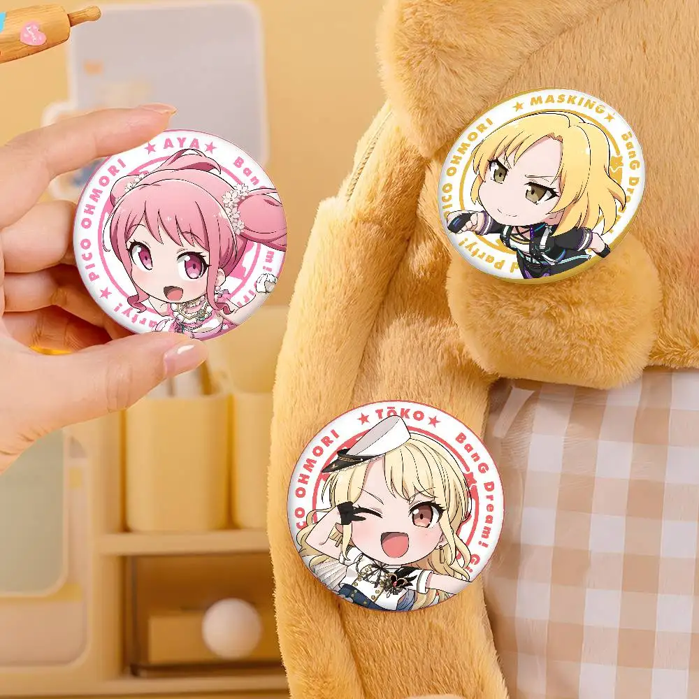 B-Bang-Dream Band Anime Anime Brooches Cute Cartoon  Badge Jacket Jeans Lapel Pin Gift Accessorie