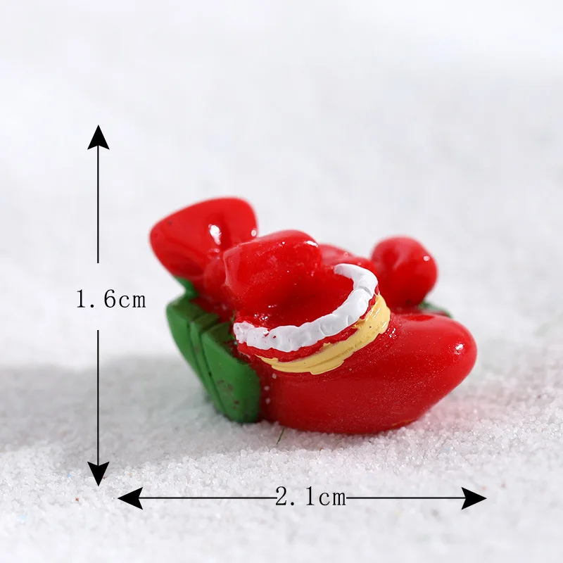 عطلة حزب ديكور الكرتون الراتنج سانتا التماثيل مشهد الثلج التماثيل الملونة مصغرة زينة لسطح المكتب عيد الميلاد #4