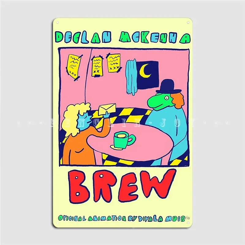 'Brew' Declan Mckenna Metal Sign Cinema Kitchen Plaques Mural Retro Tin Sign Posters