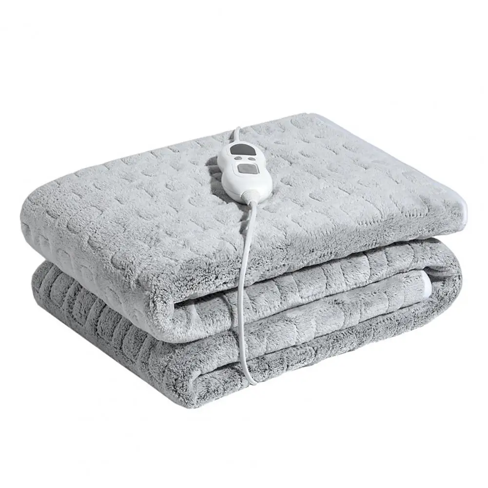 Heating Blanket Stylish Double Layer Fast Heating-up for Living Room Electric Heated Blanket Heating Flannel Blanket