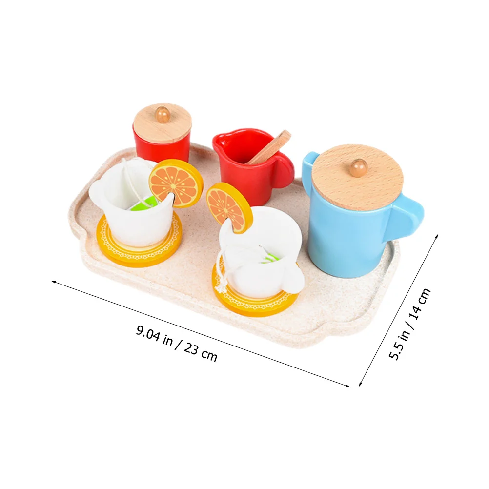 1Set Vroeg educatief houten fantasiespel Dessert Cake Set voor kinderen Helder kleurrijk Afternoon Tea Rollenspel Set Kinderfeest