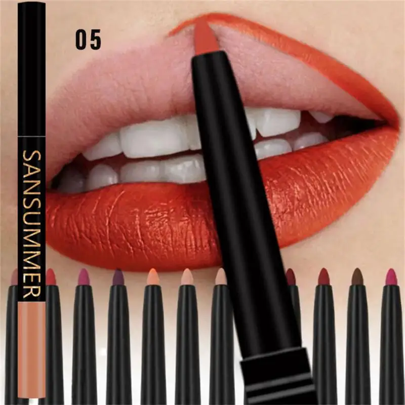 Matte Eyeliner Eyeliner 6 Color Lip Liner Soft Texture Eyeshadow Eyeliner Waterproof Lipstick Pen Matte Lipstick Bright Color