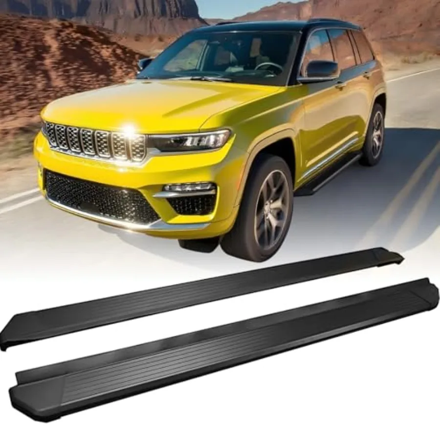 

Running Boards for 2022-2026 Grand Cherokee 2-Row WL Excl. 4xe Aluminum Alloy, Black, Anti-Corrosion, Roof Access Support