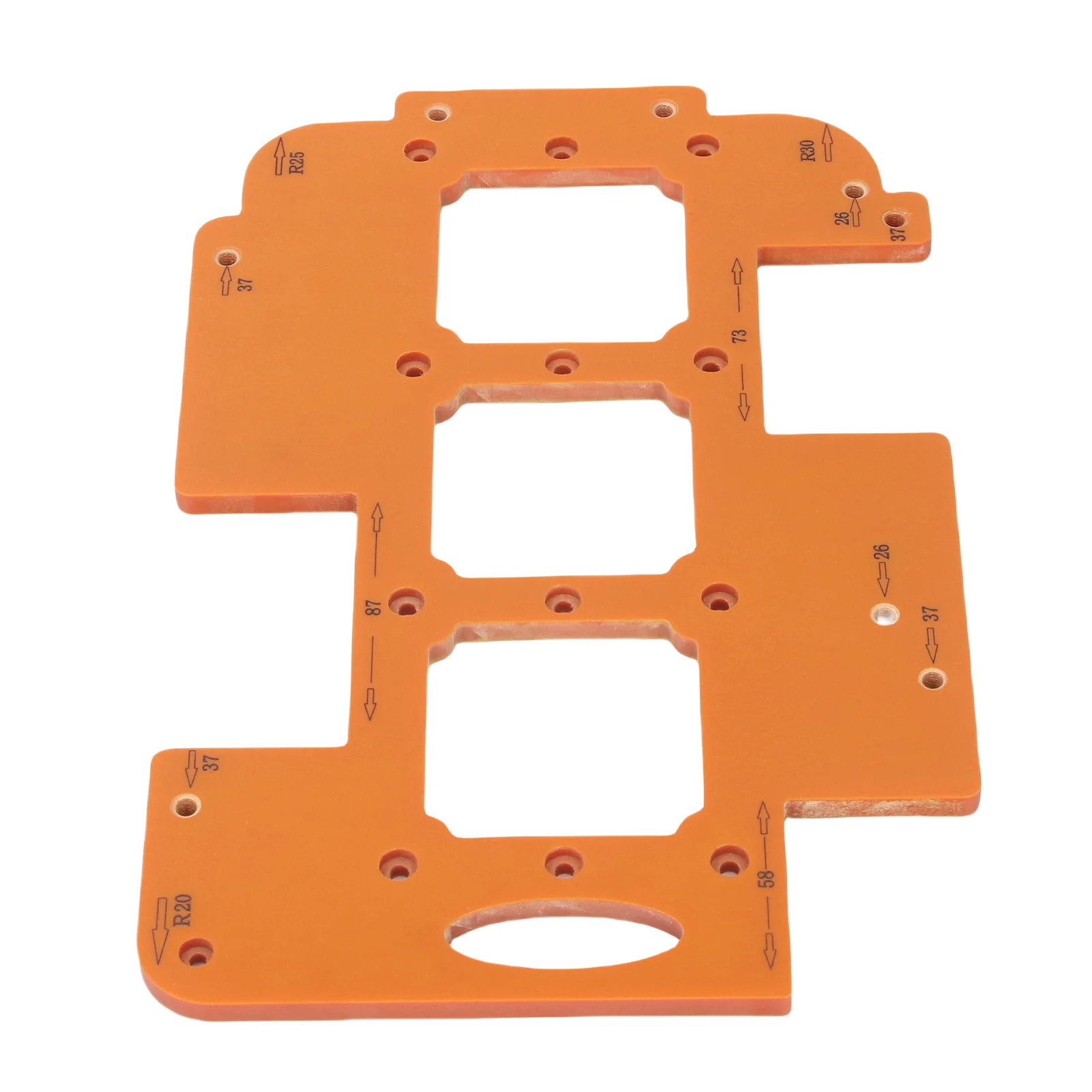 

3 in 1 Slotting Template Cabinet Embedded Handle Slotting Round Corner Routing Socket Bottom Box Opening Template