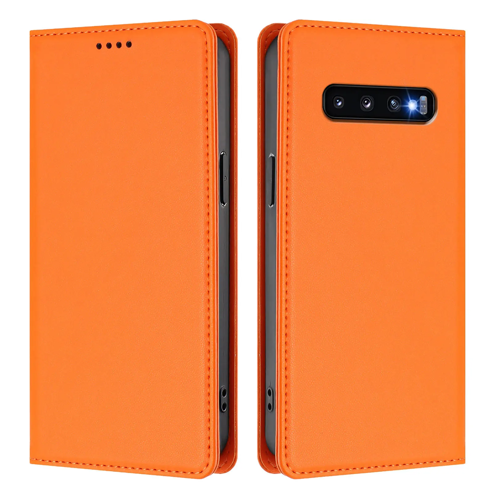 Capa de Couro Magnética com Fecho para Samsung Galaxy S10e S10 Plus S10 S9 Plus S9 S8 Plus S8 S7 edge S7 S6 edge S6