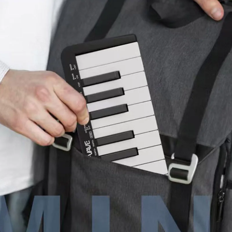 Teclado midi profissional, mini controlador portátil de 25 teclas, teclado de música multifuncional com interface usb, sintetizador elétrico