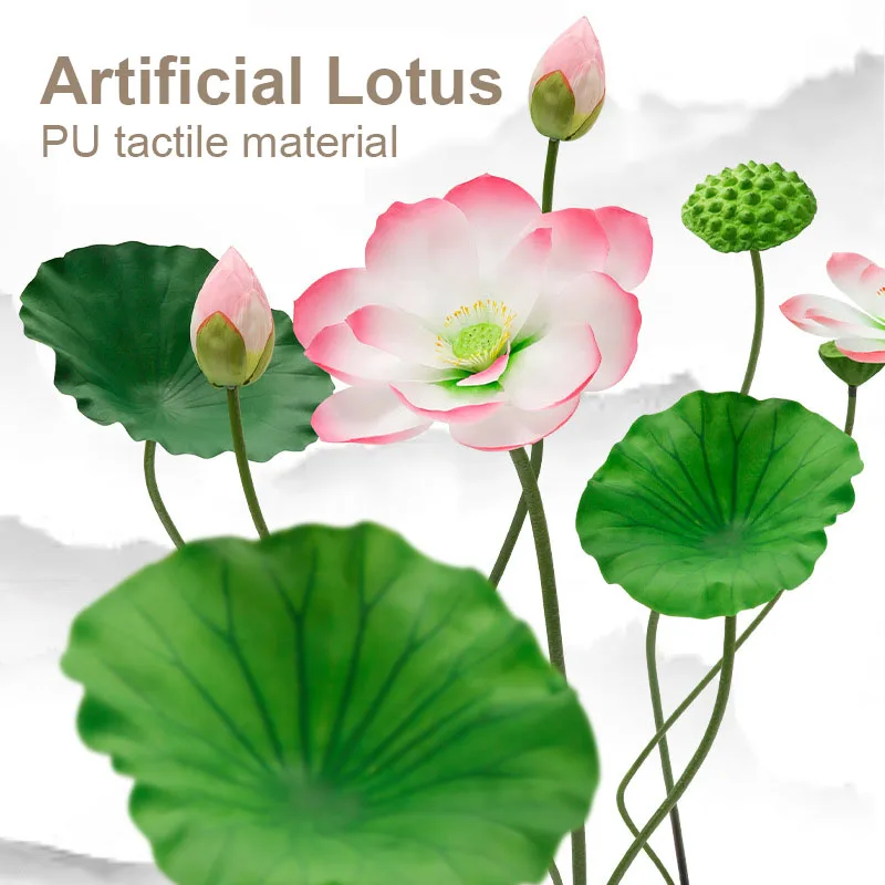 Simulation Lotus Leaf Artificial Flowers Shooting Props Pond Water Surface Pastoral Decorative DIY Garden Decoration Home Decor