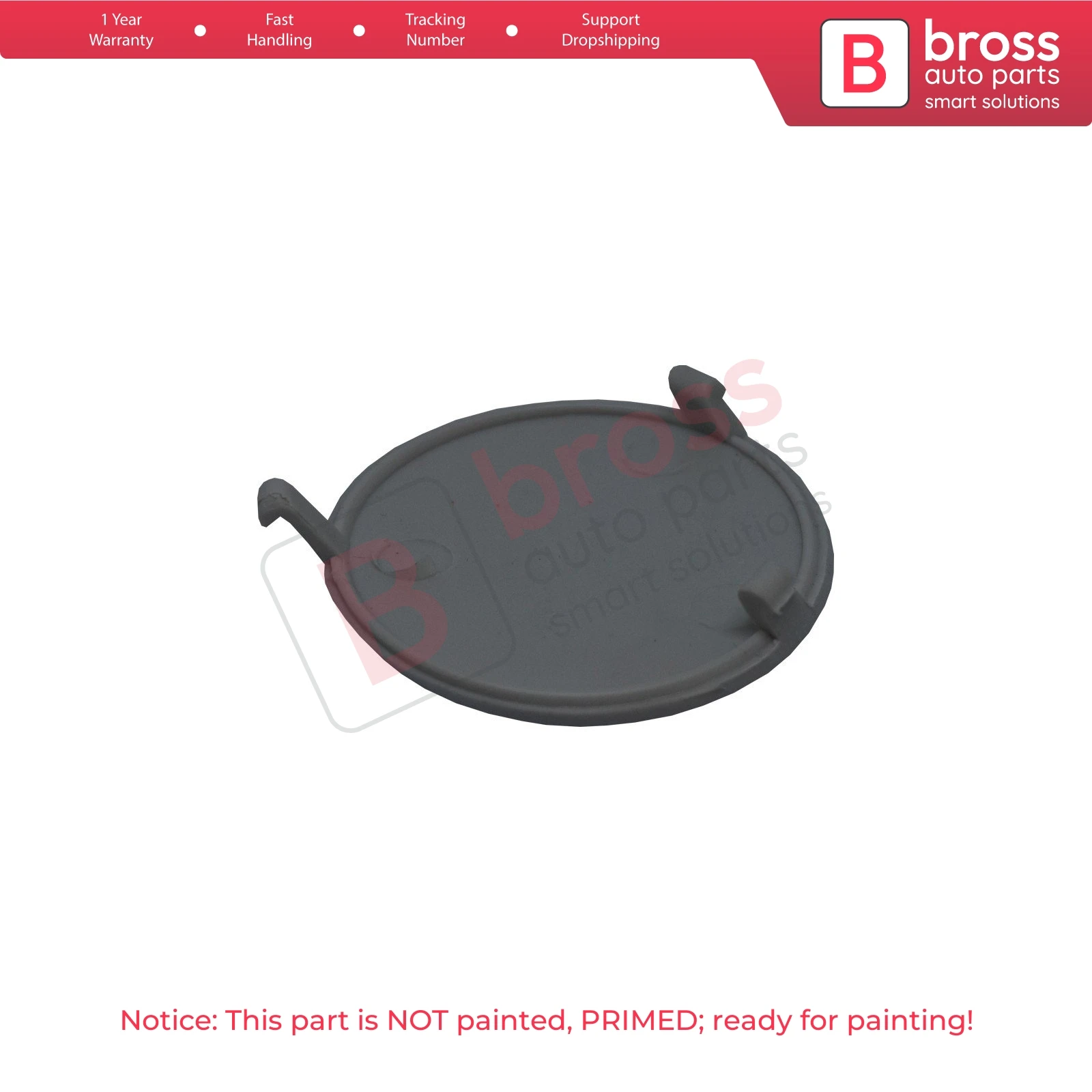 Bross Auto Parts BSP731 Rear Bumper Tow Bar Eye Cover 2M51A17922AC, 1208232 for Ford Focus HB 2002-2005 Ship From Turkey