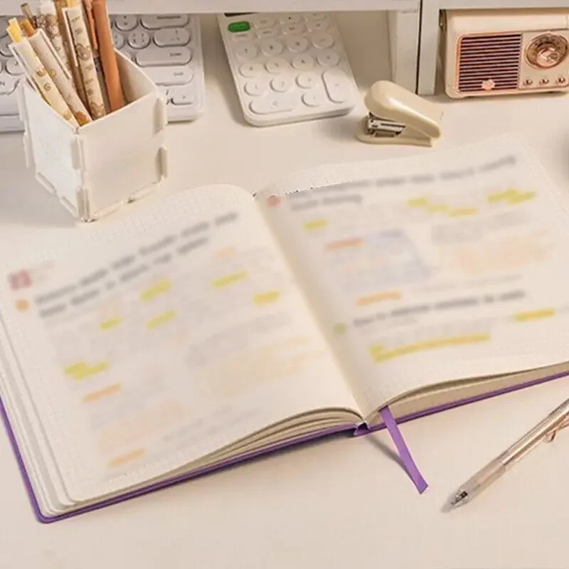 Notebook Kraft Cover Vintage Diary Blank/grid/lined Stationery Planner Writing Paper For Students Office School Supplies