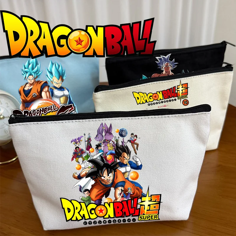 Cute Cartoon Dragon Ball Anime Character Goku Vegeta Makeup Bags All-match Portable Large Capacity Toiletry Bags New Fashion