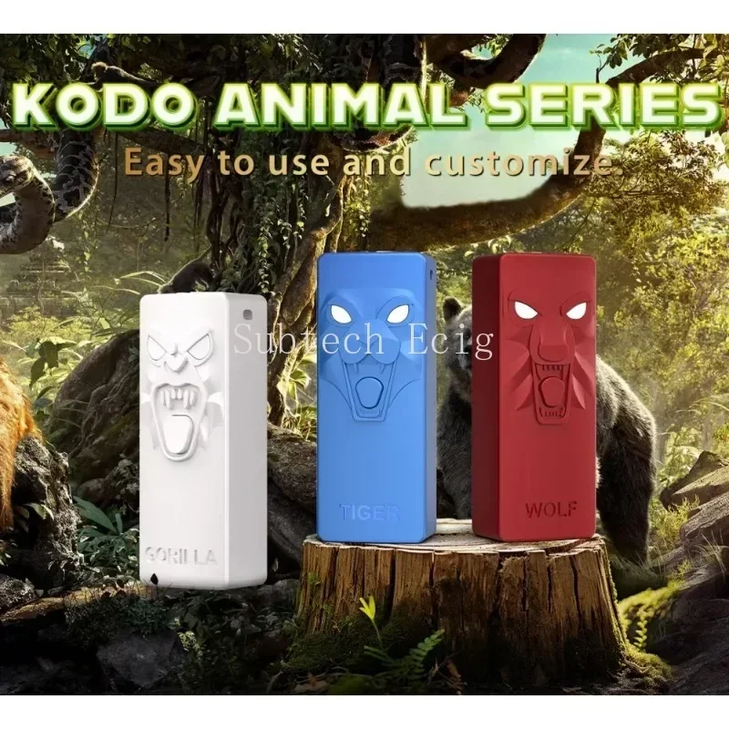 100% Original Yocan Kodo Animal Box Mod Preheat Vape Battery 900mAh 3 Voltage Levels for Thick Oil Cartridges Carts Vaporizers