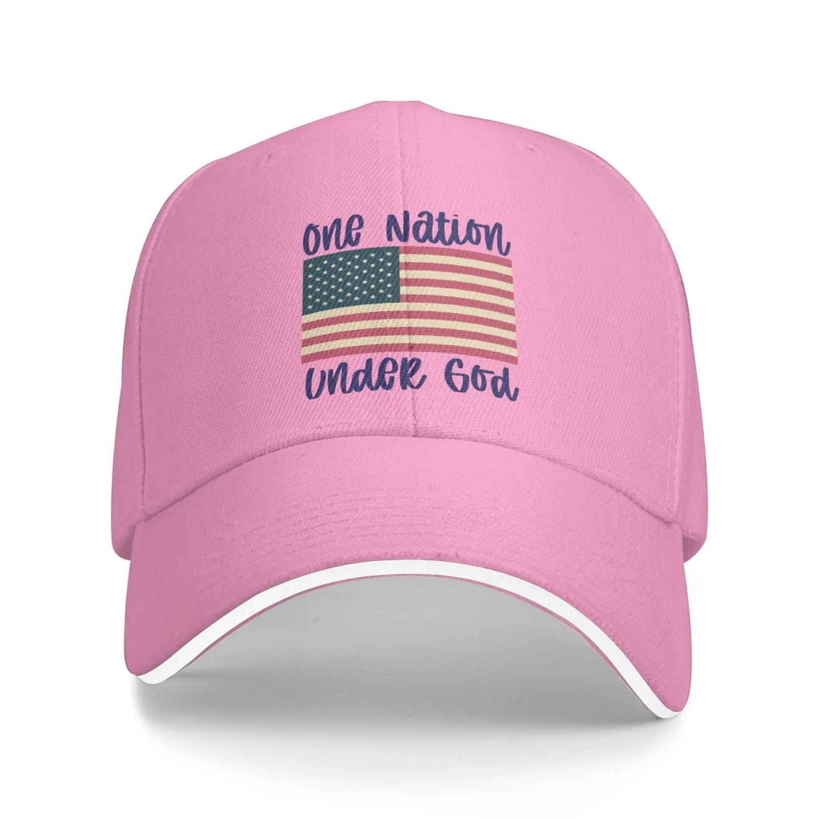 One Nation Under God Hat Independence Day 1776 American Flag Hat Patriotic 4th of July Cap Christ Faith Hats