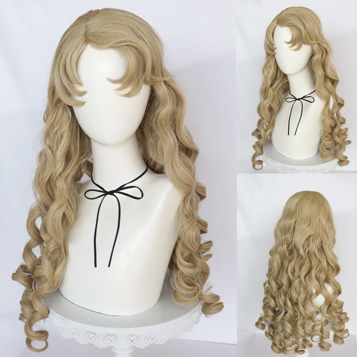 Synthetic 26inch Princess Curly Wavy Long Brown Sleeping Beauty Aurora Cosplay Wig for Halloween Christmas School Thanksgiving image 5