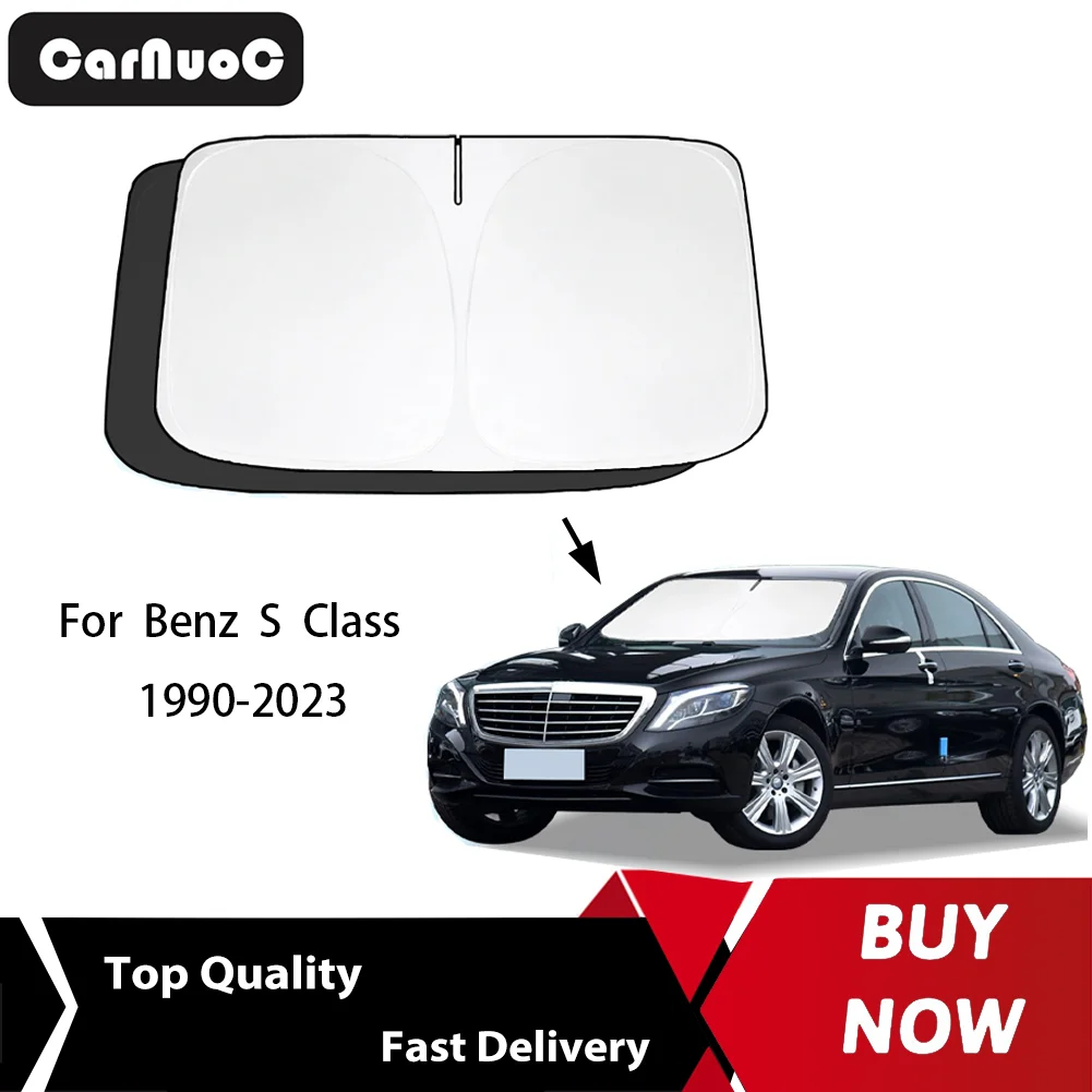 

High quality Car Sun shade Front Window Film Windshield Visor Cover UV Protect Reflector for Benz S Class S400L S600 1990-2023