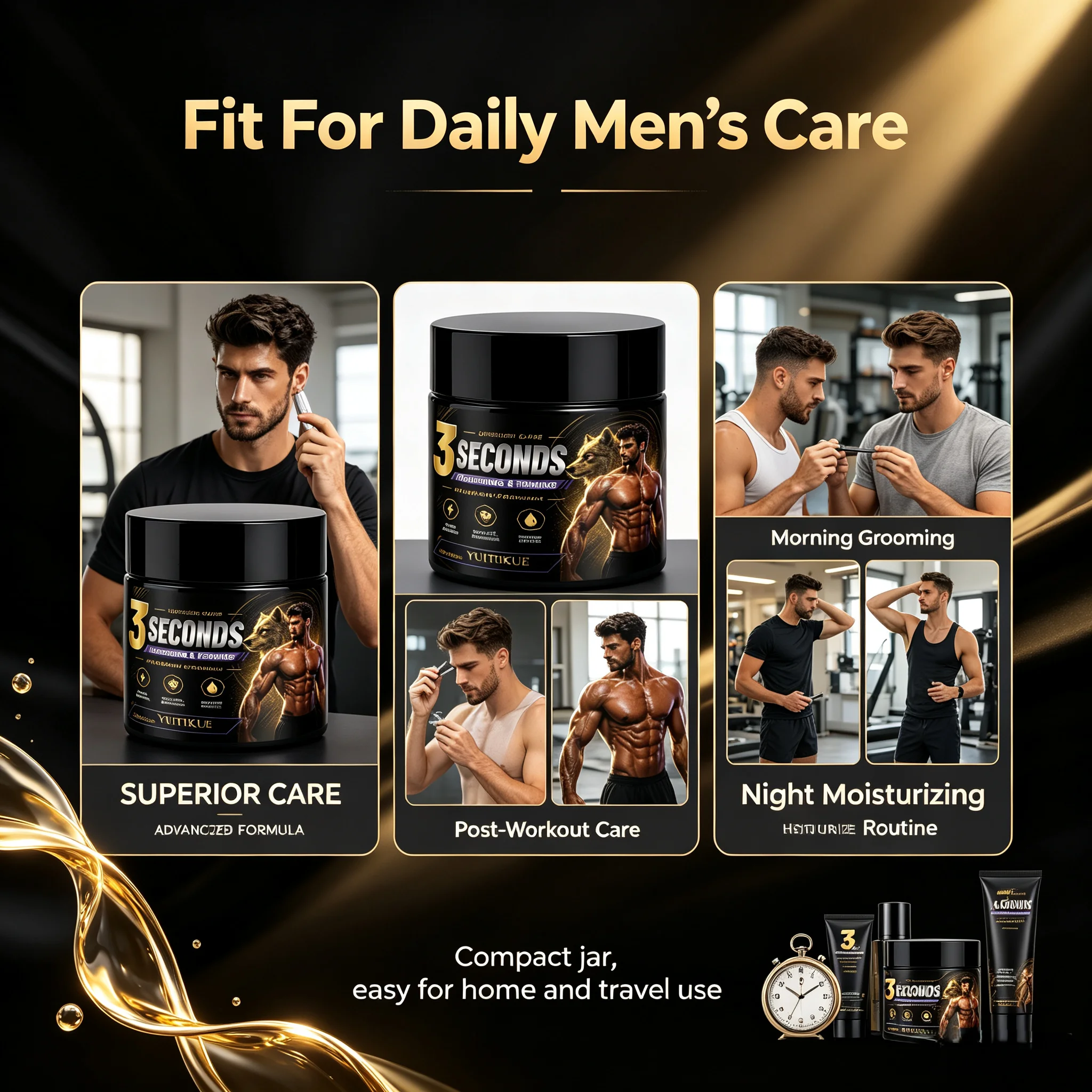 Advanced Formula Skin Tightening Cream For Men Deep Hydration Improve Loose Skin Smooth Body Texture After Workout Use