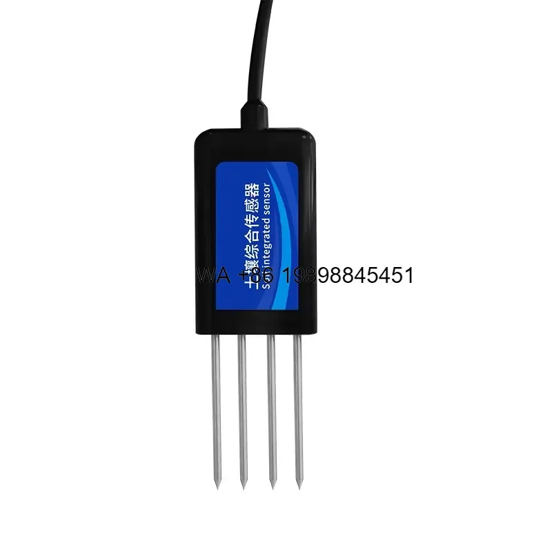 Wmwmnu for Greenhouse RS485 Modbus Temperature Humidity EC pH 4 in 1 Capacitive Plant Zigbee Soil Moisture Sensor for