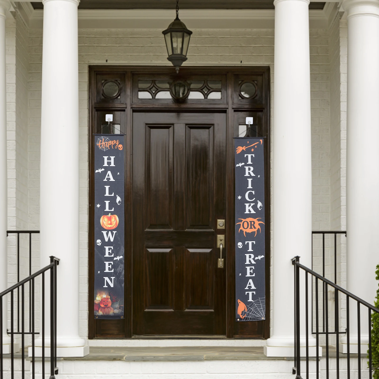 

Curtain Couplet Halloween Porch Signs Decorations Door Hanging Banners for Front