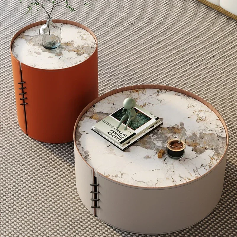 

Minimalist Coffee Tables Luxury Round Living Room Design Neat Marble Bedside Table Lounge Centre Basse De Salon House Furniture