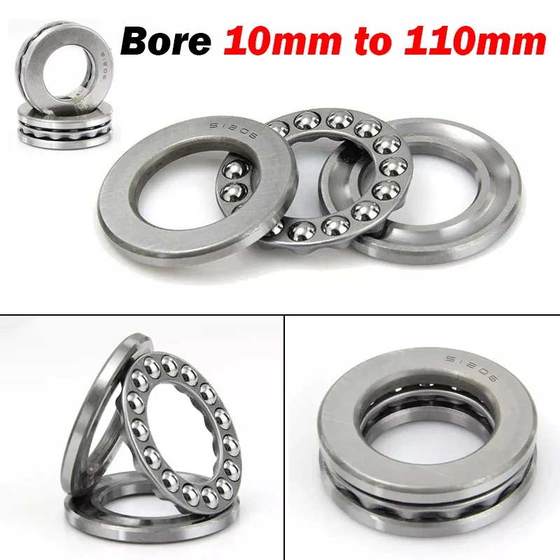 1Pcs Plane Thrust Ball Bearings Grooved Bearings Bore 10mm to 110mm / 51100 to 51322 For Electric Tool machine Tool