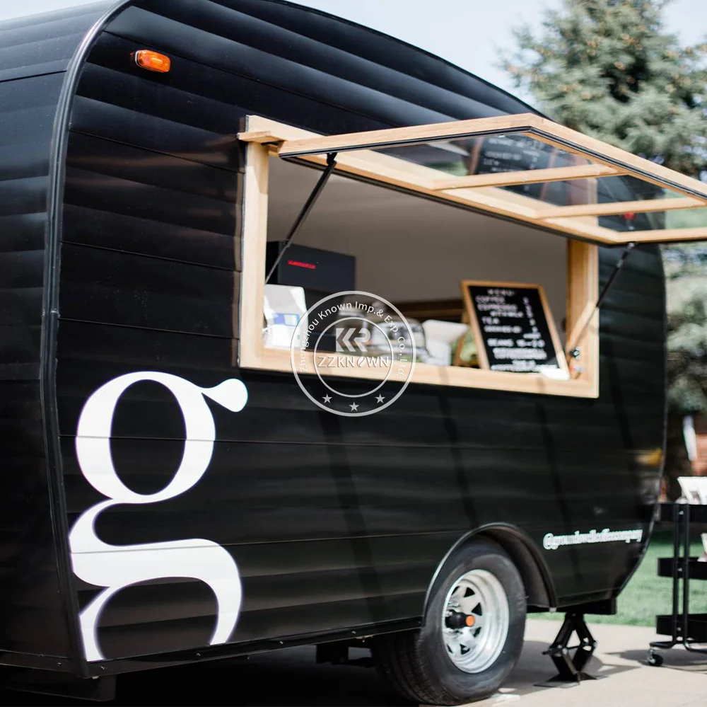 

Mobile Ice Cream Cart Concession Food Trailer Street Tea Coffee Hot Dog Cart Food Truck with Full Kitchen Equipments