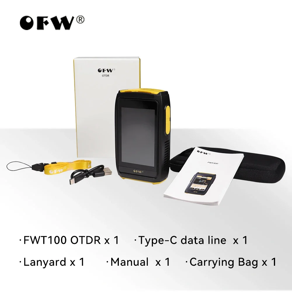 2025 New Mini OTDR Active Fiber Optical Reflectometry 1550(1490/1577nm) with VFL OLS OPM IOLA Event Map For 80km Etherne Tester