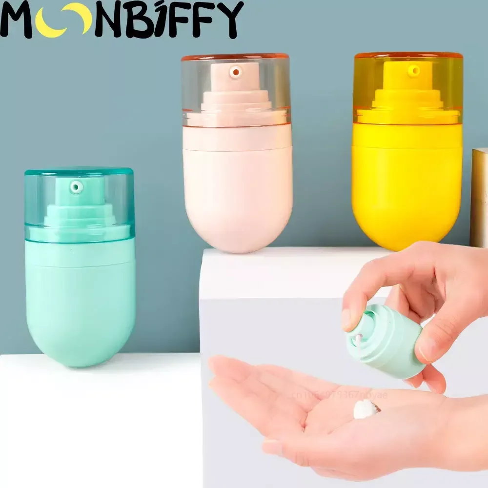 15ml 30ml 50ml Plastic Upside Down Skincare Cosmetic Packaging Empty Bottle  Face Cream Lotion Airless Pump Bottle