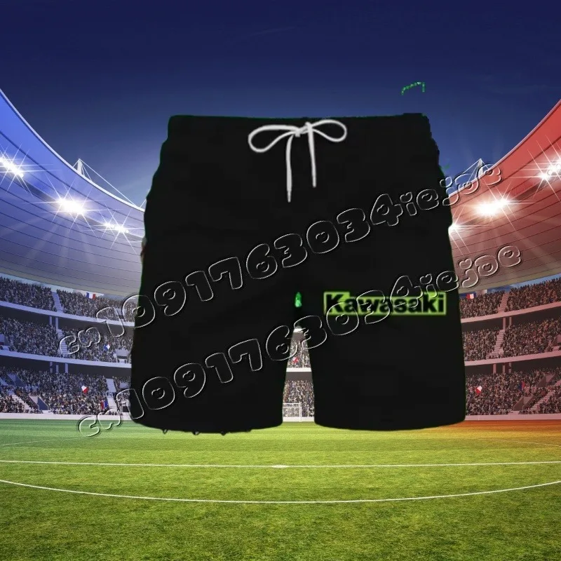 

Летние спортивные трендовые быстросохнущие дышащие мотоциклетные шорты Kawasaki, тонкие удобные шорты для мотоциклетных видов спорта