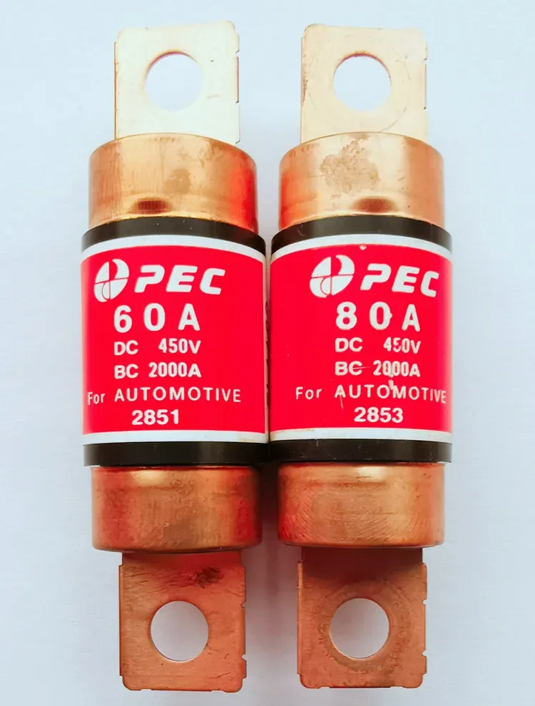 1PCS High Voltage Automobile Auto Care Fuse PEC60A PEC80A PEC150A 80A 300A 150A 60A 200A 175A 350A 225A 250A DC450V  500V